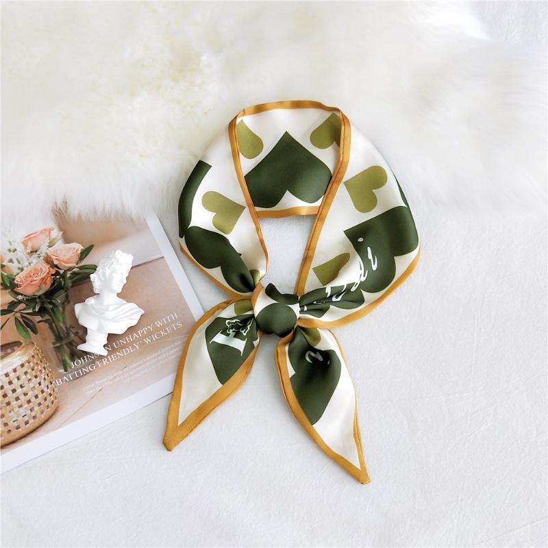 

Scarves Plaid Skinny Spring Scarf For Women Bag Summer Neckerchief Foulard Silk Ladies Fashion, Blue;gray