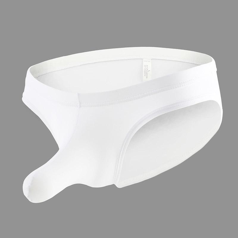 

Underpants Selling Men's Bullets Separated Sexy Ice Silk Briefs Men Underwear Gay The Elephant Nose, Black