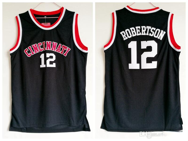 

Basketball Jerseys Cheap Mens Cincinnati Bearcats Oscar Robertson College Basketball Shirts Vintage Black 12 Oscar Robertson Stitched University, Black;red