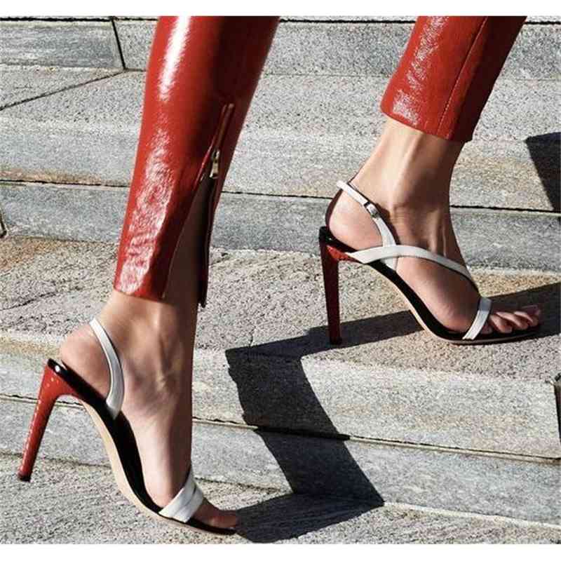 

sandals more fashionable woman simple line sandals in black high heels gold thin party drop shoes igo6