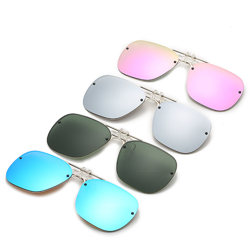 

2021 new driver driving glasses clip Polarized Sunglasses clip men's day and night vision goggles, White;black