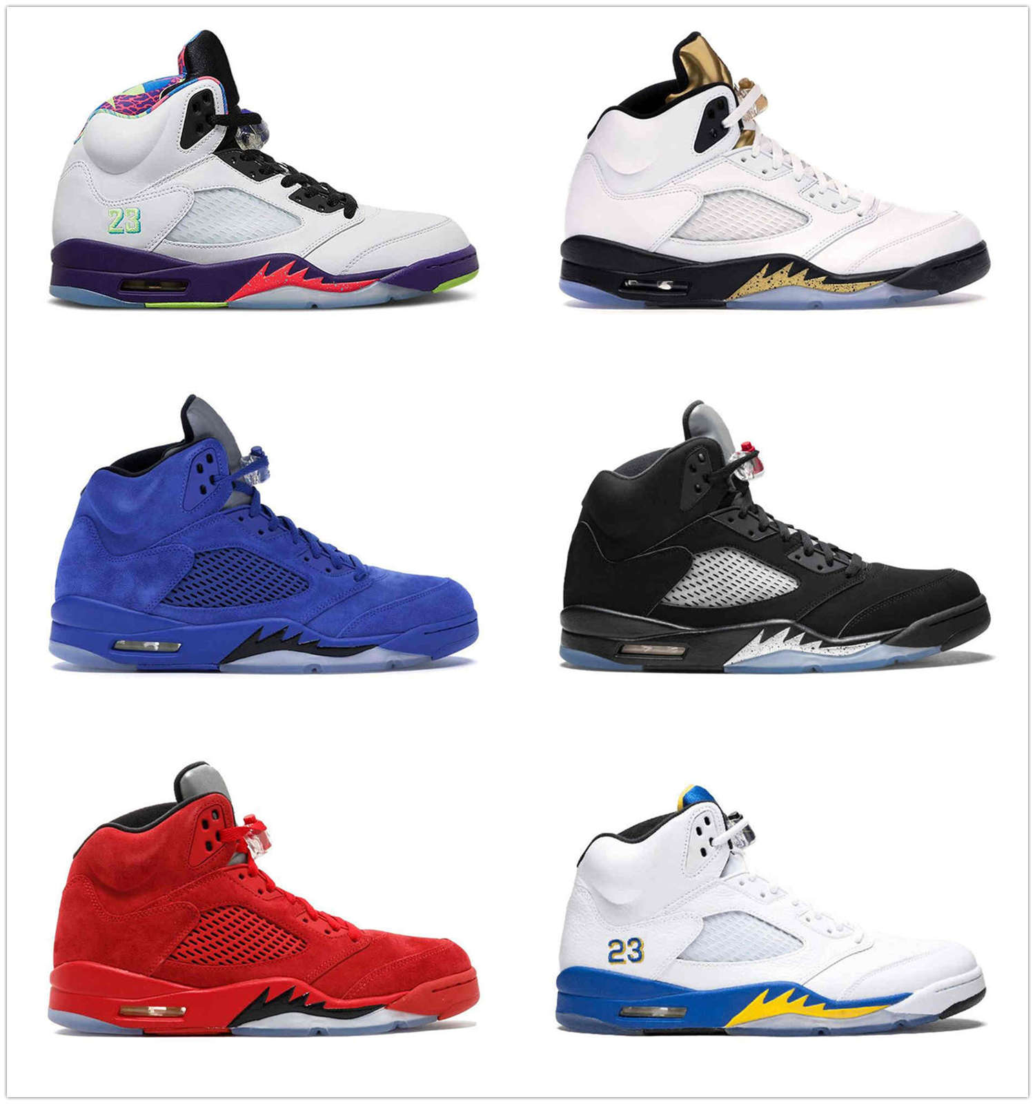 

Mens 5s basketball shoes 5 Alternate Bel Grape Fire Red Top 3 Blue Suede Metallic White Cement Olympic Pro men sneakers
