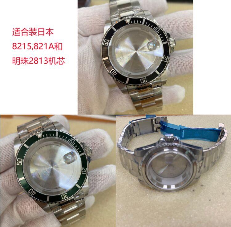 

Repair Tools & Kits 39.5mm Stainless Steel Watch Case And Band Set For 2813 8215 Movement