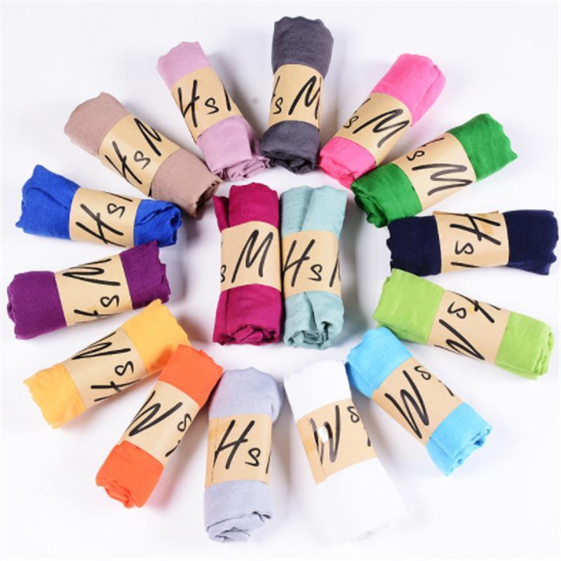 

Scarves Luxury Scarf Women Candy Colored Cotton Linen Solid Color Female Shawls Beautiful Gifts, Blue;gray