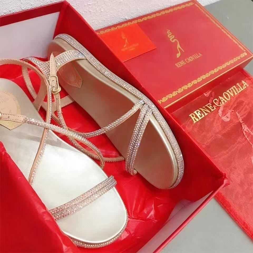 

2021 Summer Rc New Fairy Geomantic Diamond Sandals, Black