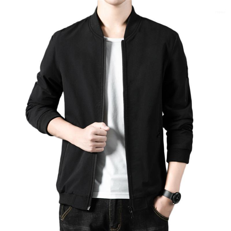 

Men's Jackets AIRGRACIAS 2021 Autumn Jacket Mens Fashion Casual Slim Zipper Streetwear Bomber, Black