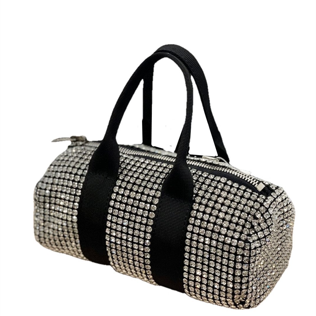 

Newest Ladies Casual Shoulder Bags Totes Leather Diamonds pillow Bag Rhinestone Handbags Women Luxury Designer Shiny Diamond Handbag Classic clutch Purse bolso, No bags