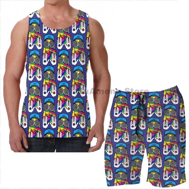 

Men' Tracksuits Summer Funny Print Men Tank Tops Women Magic Rezz Deep Beach Shorts Sets Fitness Vest, Women tank tops