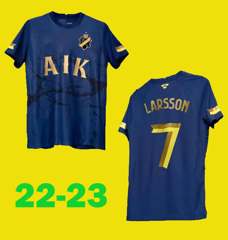 

AIK Royal Edition Fotboll Soccer Jerseys 2022 2023 Papagiannopoulos Rogic Larsson tihi 22 23 131th anniversary maillots football shirts uniforms, 22 23 home