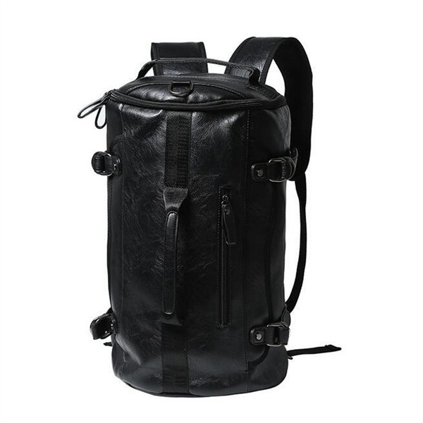 

Factory wholesale men bag Korean version the large capacity of mens casual fashion basketball backpack shoulder handbag personality, Black