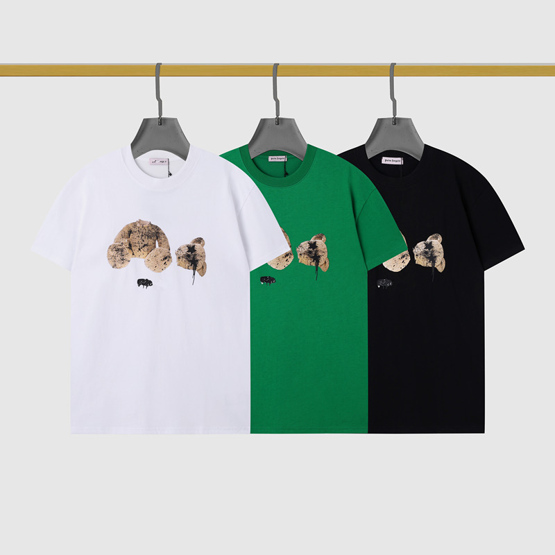 

2022ss Mens T Shirt Hip Hop Fashion Bird Printing Men Tees Short Sleeve High Quality Women Tee Polo Size S, Black;brown