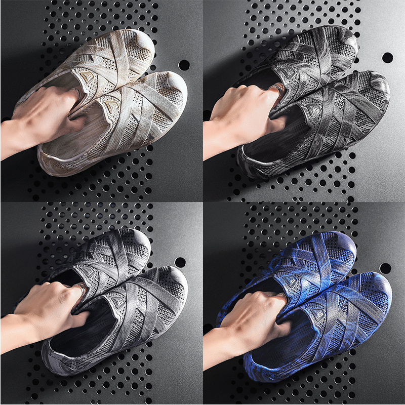 

men water shoes summer beach shoe black white grey home outdoor soft work sneaker mens breathable sports trainer