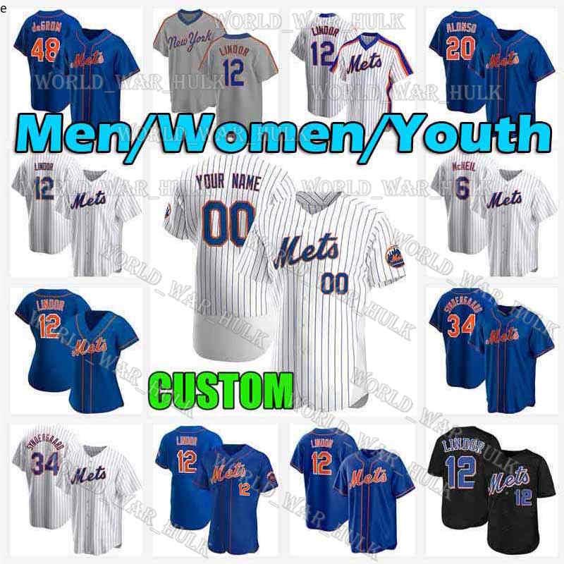

6 Jeff McNeil Jersey Francisco Lindor Pete Alonso 8 16 Dwight Gooden 34 Noah Syndergaard Keith Hernandez Flex Cool Base Baseball Jerseys, Blue;black