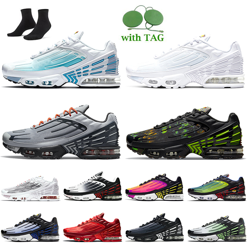 

Mens Running Shoes Tn 3 Tuned Plus Laser Blue Triple White Grey Navy Crater Ghost Green Aqua OG Black Topography Pack Hyper Purple Trainers Sports Sneakers Obsidian, D34 black white with yellow 36-45