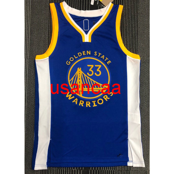 All embroidery 2 styles new 33# WISEMAN blue V-neck 75th basketball jersey Customize men's women youth add any number name XS-5XL 6XL