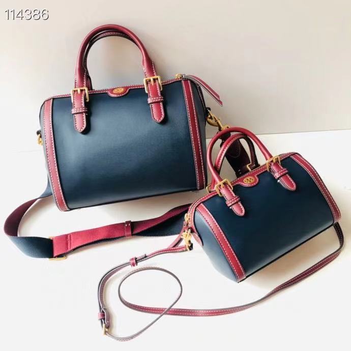 

Tb New Barrel Simple and Generous Boston Large Capacity Pillow Urban Elegant Shoulder Bag With Logo, Brown full leather large