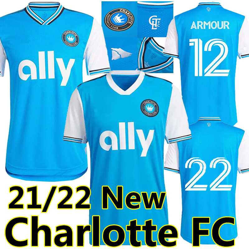 

21/22 MLS Charlotte Soccer Jerseys FC Fans Player Version 2021 2022 ADAM ARMOUR BRANDT BRONICO ALCIVAR CORUJO FUCHS McGREE RUIZ Men Football Shirt S-2XL