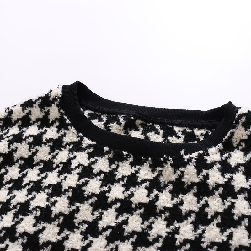 

Women's Hoodies & Sweatshirts 2021 Autumn Winter Retro Fashion Thousands Of Birds Weaving Knit Hoodie Womens Loose-Fit Tops Bicolor /40, Yellow