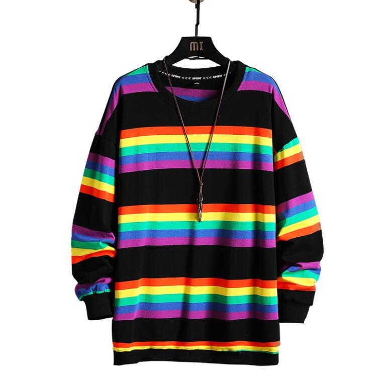 

Latest selling Mens Women Designers Hoodies Striped Printi Fashion Hoodie Man Long Sleeve Loose Fits Men s Clothing Womens Clothes Hip HopSt, Black