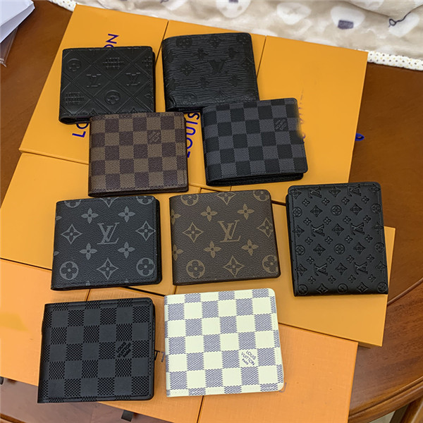 

Fashion Men's lv LOUIS Purse VITTON Wallets Pouch Handbag For Women Credit Card Holder Clutch Bag, Red;black