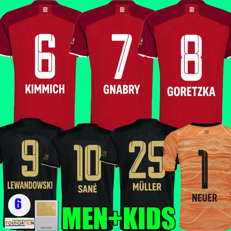 

fans player version 21 22 DAVIES bAyerN long sleeve soccer jerseys SANE Goretzka LEWANDOWSKI GNABRY MULLER Musiala COMAN football shirt Men Kids kit 2021 2022 tops, Homt +patch