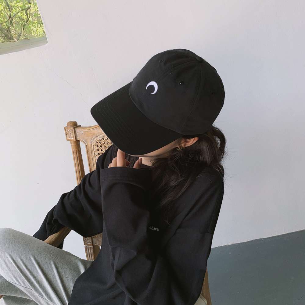 

snapback Marine Serre baseball moon futuristic small curved brim cap girl, Blue;gray