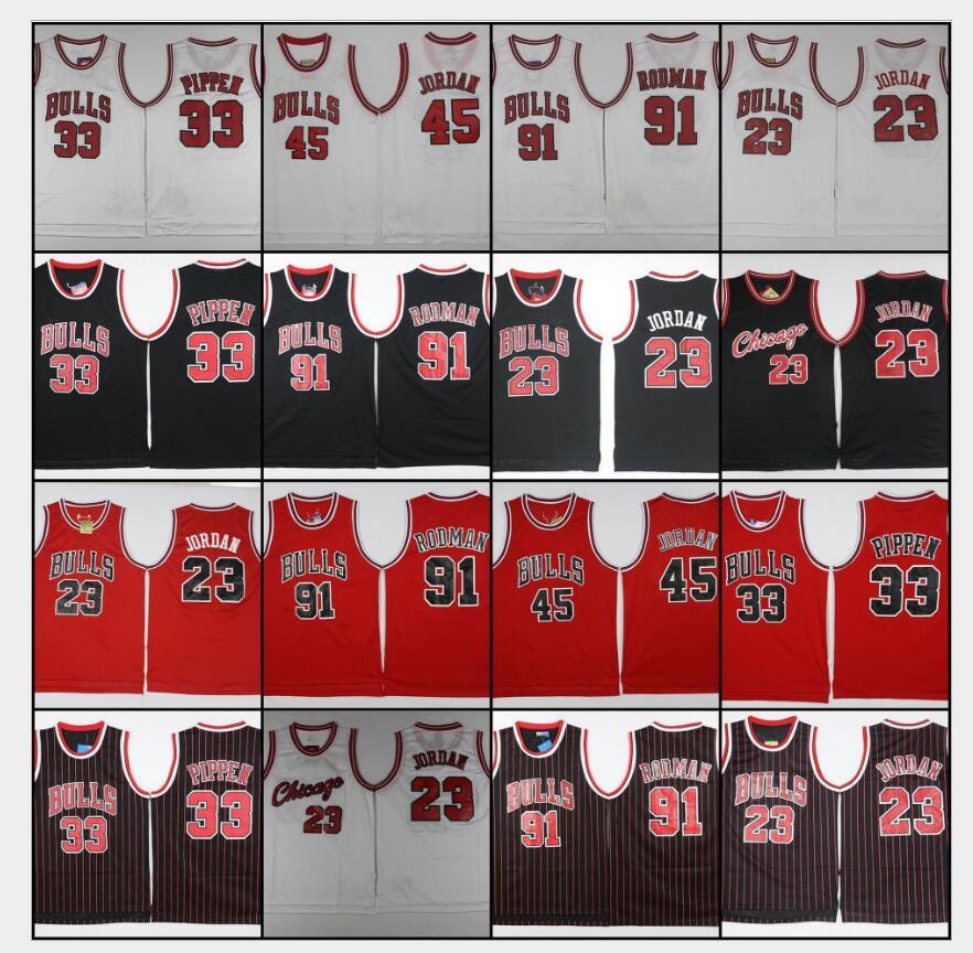 

basketball jerseys Chicago Bulls Michael Dennis Rodman Scottie Pippen Nba camisetas;swingmen jersey, Black;red