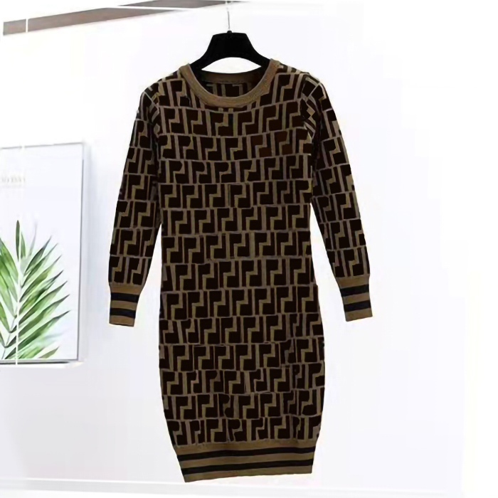 

Women sweater jumpers knit jumper long coat Designer Woman Round neck pullover Embroidery Letters Autumn Fashion dresses for ladies pullovers