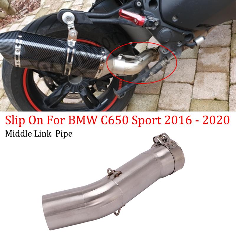 

Motorcycle Exhaust System Slip On For C650 Sport C650GT C600 2021 - Escape Modify Middle Connect Link Pipe 51mm Muffler