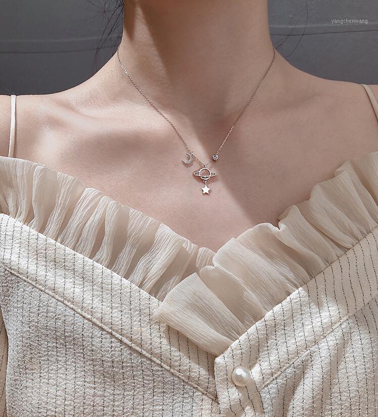 

Moon Star Necklace Shiny Clavicle Chain Fashion Gift Jewelry Chains