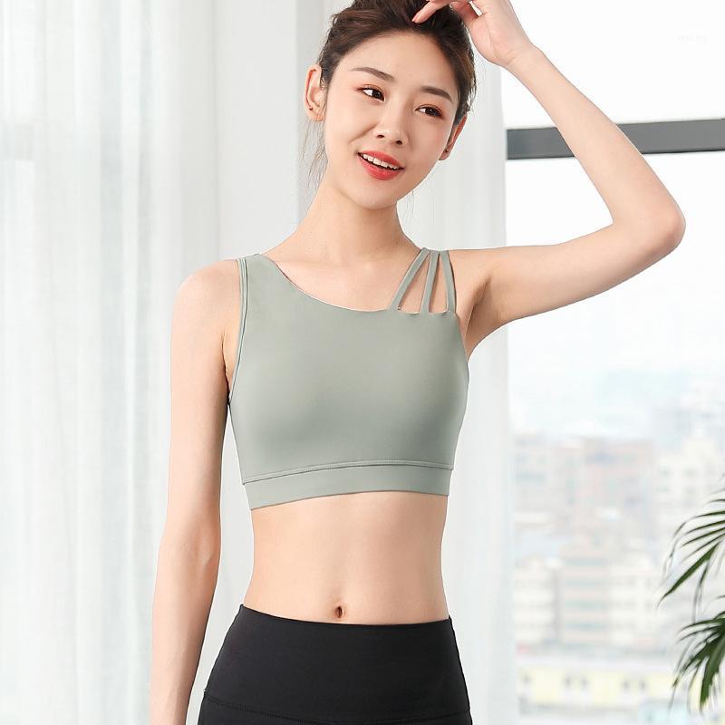 

Yoga Outfit Women Bras Breathable Sports Bra Shockproof Padded Sport Top Comfortable Gym Running Fitness Workout 2021, White