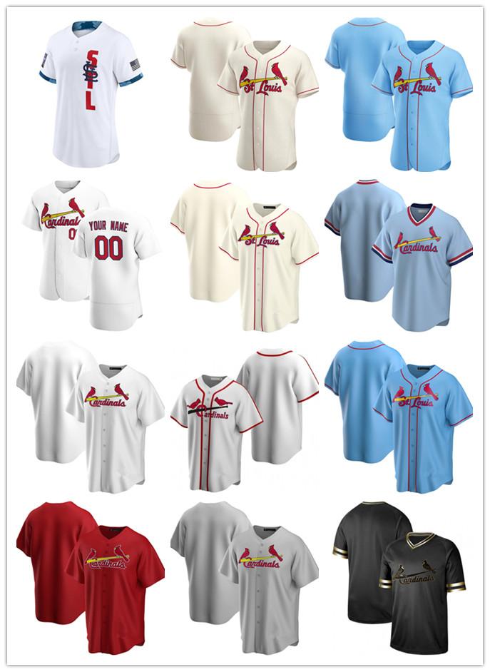 

Custom Jersey Mens women Youth St. LouisCardinalsyour name any name number Authentic Baseball Jerseys white red blue, Blue;black