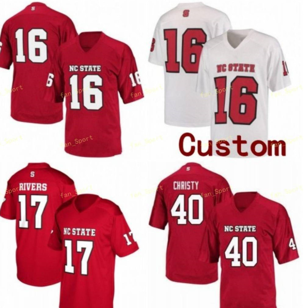

NCAA College Jerseys NC State Wolfpack 3 Emeka Emezie 5 Tabari Hines 8 Ricky Person Jr 16 Bailey Hockman Custom Football Stitched, As