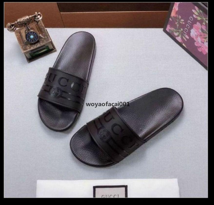 

01-M22 LOUIS bag VITTON fashion Beach Slide Sandals male female flower blooms print leather Slippers EUR:36-45, Red;black