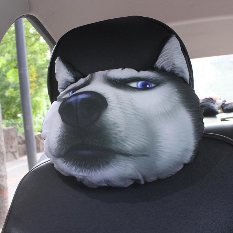 

Seat Cushions Pillow Cushion 3D Simulation Cat Dog Animal Pattern Stuffed Toy Car Headrest