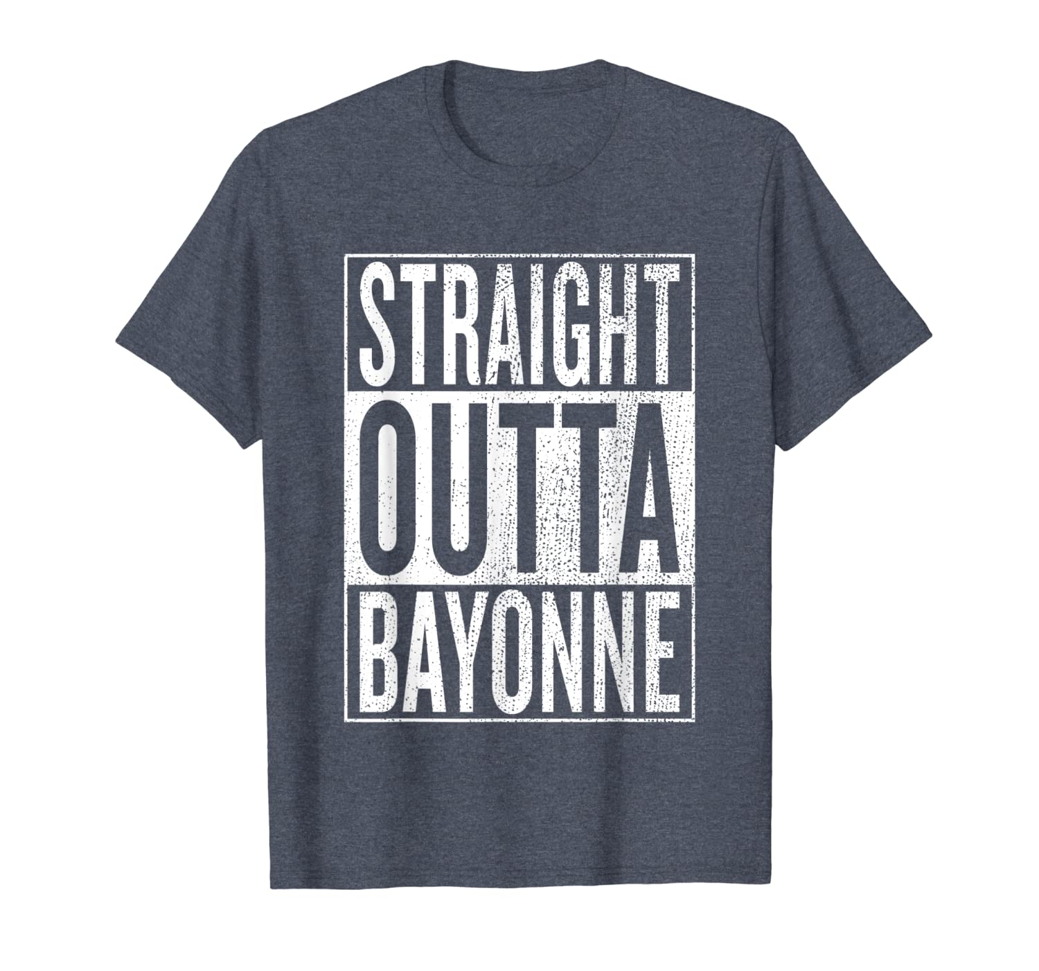 

straight outta bayonne great travel gift idea t-shirt, White;black