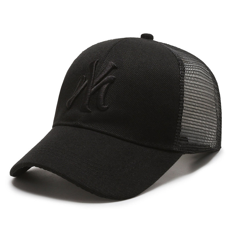 

Outdoor Fishing Peaked Korean Sun-Proof Baseball Cap Summer Leisure Embroidery Mens and Womens Hats, Black