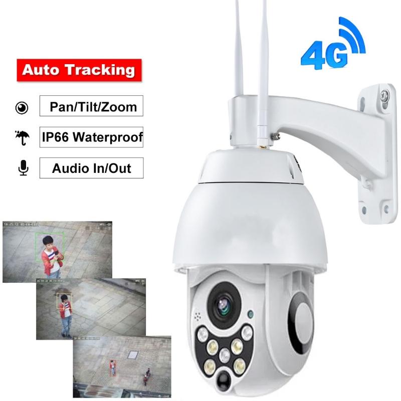 

Cameras 4G Mobile 1080P Mini Smart Speed Dome IP Camera With Day & Night Full Color 4x Digital Zoom Cloud Recording Free APP Waterproof