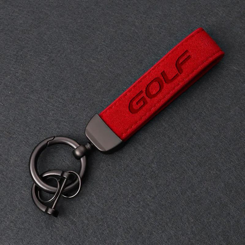 

Keychains Auto Key Accessories Fashion Metal Leather Car Styling Keychain 4s Shop Business Gift Custom For VW Golf 7