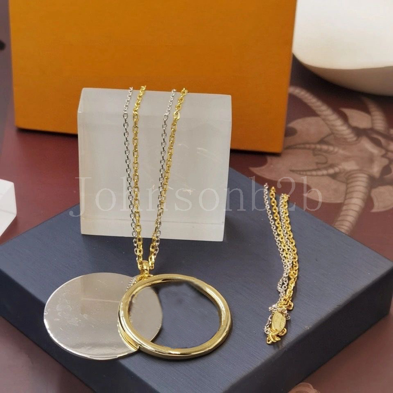 

LL silver gold snap statement jewelry necklace chains Brand by fashion Designer Gifts for Women Girls with original box LL301
