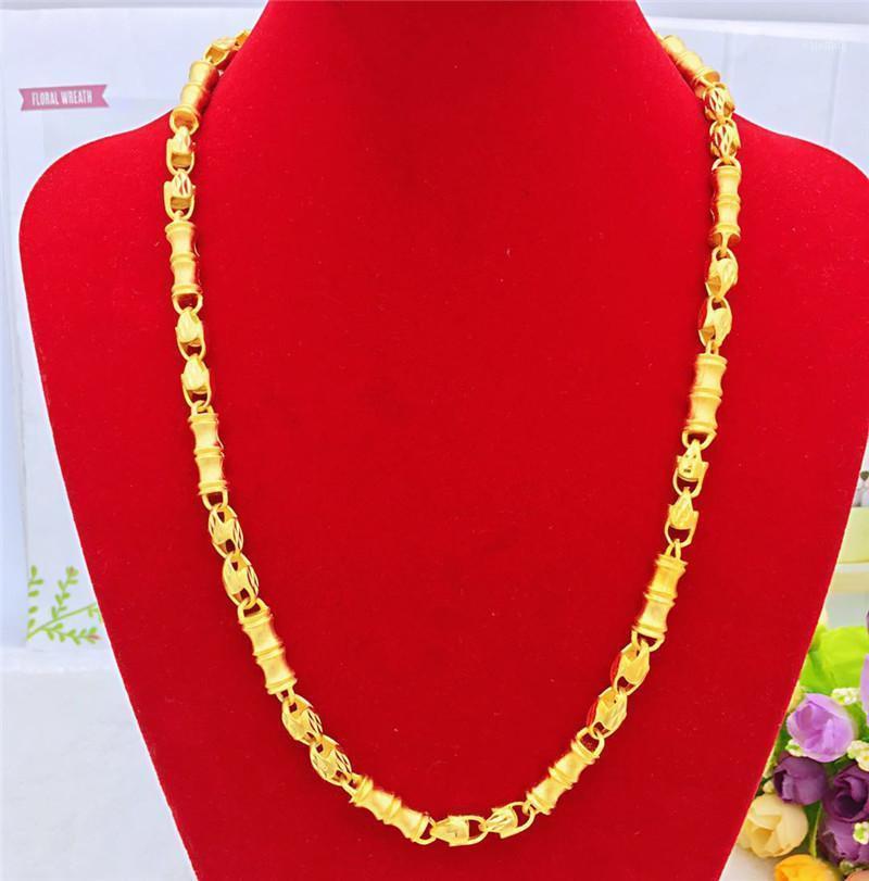 

Chains FASHION 14K GOLD NECKLACE FOR MEN WEDDING ENGAGEMENT JEWELRY 8N CAR FLOWER BAMBOO CHAIN THICK YELLOW JEWELRY1