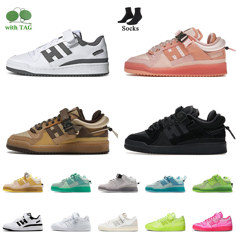 

Designer Fashion Forum Low Women Mens Buckle Brown Running Shoes White Black Bad Bunny Pink Easter Egg Back to School Yellow Fluorescent G-001, D30 36-45