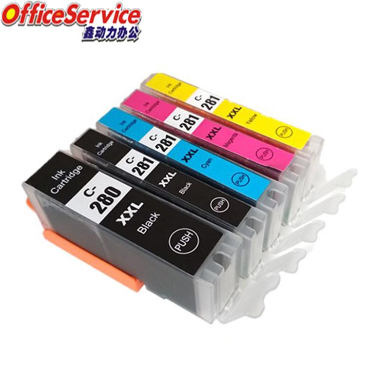 

PGI-280 CLI-281 PGI280XL Compatible Ink Cartridge For Canon TS702 TR7520 TR8520 TS6120 TS6220 TS6320 Printer Cartridges