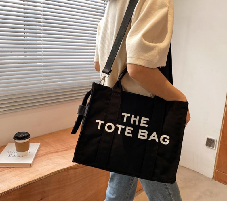 

2021 Simple Fashion Bag Diagonal Literary Fan Letter Printing Big Canvas Shoulderbag Women, Khaki