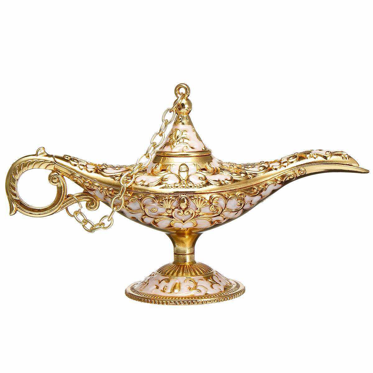 

Aladdin Lamp Traditional Hollow Out Fairy Tale Magic Aladdin ing Lamp Tea Pot Retro Home Decoration Accessories X0710