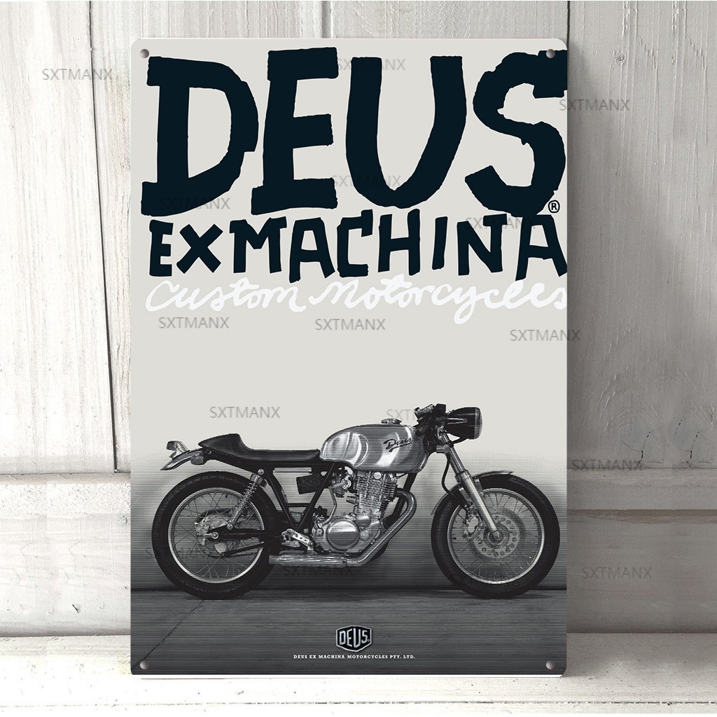 

Deus Ex Machina Metal Poster Retro Tin Signs Pub Cafe Bar Garage Retro Marks Plaque Iron