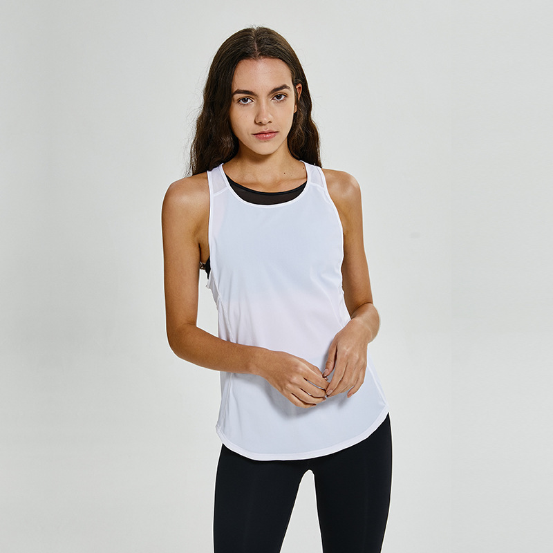 

Yoga Vest T-Shirt LU-59 Solid Colors Women Fashion Outdoor Yoga Tanks Sports Running Gym Tops Clothes Wholesale, Champagne pink