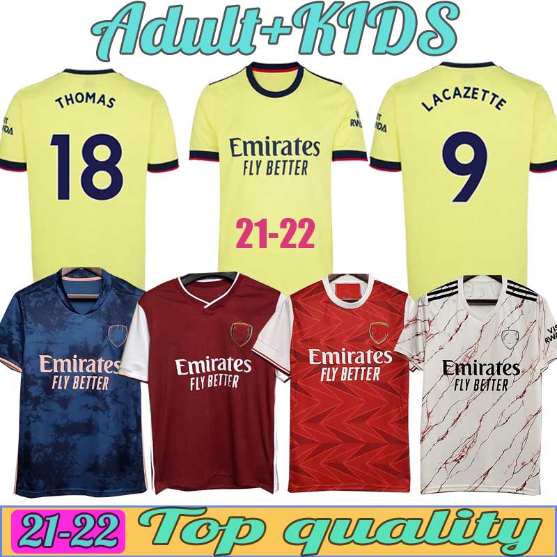 

21/22 Gunners home Soccer jersey 2021 PEPE NICOLAS CEBALLOS HENRY GUENDOUZI SMITH ROWE WILLIAN TIERNEY ODEGAARD SAKA THOMAS Football shirt Uniforms, Black;yellow