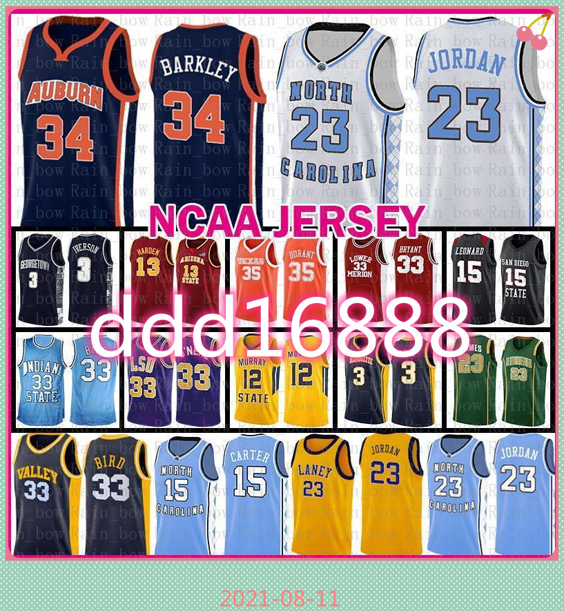 

Michael 23 JD NCAA Auburn Charles 34 Barkley Basketball Jersey Valley High School Indiana State University Larry 33 Bird Murray Ja 12 Morant