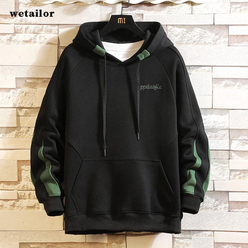 

Men's Hoodies & Sweatshirts Wetailor Early Spring Oversized Hoodie Letter Graphics Hooded Casual Men And Women Sweatshirt Harajuku Couples H, Black
